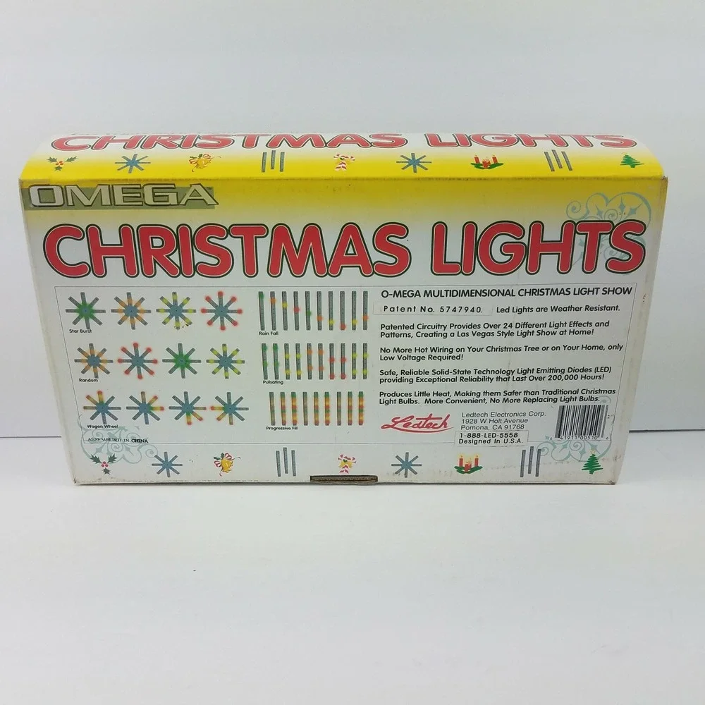 Vtg Omega Christmas LED Lights Multi Dimensional 24 Effects Las Vegas Style Show